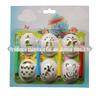 6 Canetas Aquareláveis Casca de Ovo de PVC Conjunto Ovos de Páscoa Arte Pintada Criativa Mini