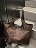 Bolso tote de cuero encerado estilo Maillard vintage para mujer, bolso de gran capacidad para el día a día, bolso de hombro y para debajo del brazo para mujer, transfronterizo