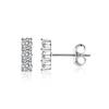 Aretes de plata esterlina 925 con moissanita nueva moda simple alto sentido tres piedras para todos los días joyería para las orejas que combina con todo