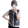 Chaleco de Mujer Estilo Chanel de Primavera y Otoño Chaleco sin Mangas Tejido Chaqueta Top Color Block Cuello Redondo Cárdigan