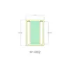 Ropa interior de traje de baño bikini hebilla frontal aleación de epoxi ropa sujetador ovalado irregular cuadrado hebilla de conexión decorativa