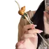 Grampo de Cabelo com Pingente de Tassel de Cabacinha de Flor de Espírito da Montanha Estilo Antigo para Mulheres, Novo Estilo Chinês Estilo Nacional Grampo de Cabelo, Acessório de Cabelo para o Dia a Dia