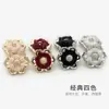 Botón Rojo Atado con Hilo con Diseño Metálico Floral Hueco para Suéteres, Vestidos, Blazers y Abrigos de Mujer