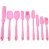 Herramientas de repostería espátula para crema integrada pincel para aceite raspador de silicona juego de 9 piezas utensilios de cocina para hornear