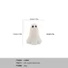 Decoração de Halloween fantasma branco artesanato em resina para mesa de sala, presente de feriado, presente de decoração de atmosfera festiva