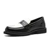 Mocasines sin cordones transfronterizos de talla grande, modernos y a la moda, con estilo británico y parte superior de piel, diseñados para hombre