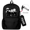 Mochila de dibujos animados de dos piezas, bolsa para portátil, bolsa de almacenamiento