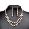 Collar y pendientes multicapa de diamantes transfronterizos europeos y americanos para vestido de novia, accesorios para trajes de mujer, joyería de alta gama para bodas.