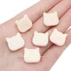 Cuentas de Acrílico con Forma de Cabeza de Gatito Galleta de Dibujos Animados 17x16mm Agujero Horizontal Accesorios para Pulseras DIY Hechas a Mano Cadenas de Teléfono Móvil