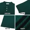 Camiseta masculina de manga curta de verão, camisa polo refrescante de seda gelada, gola com meio botão respirável, top casual de negócios masculino, atacado