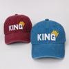 Comercio Exterior Primavera y Otoño Europeo y Americano Gorra de Béisbol Infantil Letra King King Gorra de Sol de Verano para Niños y Niñas