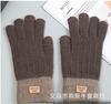 Guantes de Punto para Pantalla Táctil para Mujer Otoño e Invierno Cálidos para Exteriores Antihielo Terciopelo Engrosado Estilo Coreano Lindos