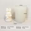 Nuevos productos transfronterizos: cuatro adorables moldes de silicona para velas de aromaterapia con forma de conejo para hornear pasteles, moldes de yeso expansibles para incienso.