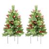 Amazon Cross-Border Amazon Mais Vendidos Natal Exterior Pátio Praia Decoração Luzes Inserções de Árvore de Natal de PVC