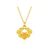 Colar de Ouro Shuibei Shenzhen Pingente da Fortuna em Ouro Puro 999 Conjunto de Corrente de Ouro Duro 3D Atração de Clientes para a Indústria da Beleza Edição para Transmissão ao Vivo