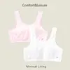 Colete Respirável de Malha Confortável Anti-Impacto Sem Fio para Meninas na Fase de Desenvolvimento de Verão, Idade 12-15