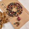 Atacado Pulseiras de Contas Redondas Bodhi de Dopamina, Contas Bodhi Oleosas e Brilhantes, Pulseiras Esculpidas na Raiz para Homens e Mulheres, Contas Budistas, Contas Redondas Bodhi