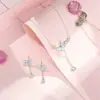 Colar Original Borboleta Starlight com Franja para Mulheres, Prata Pura, Estilo Coreano, Fresco e Simples, Estilo Floresta e Pastoral, Corrente para Clavícula, Pingente Ins