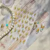 Adesivos Metálicos para Nail Art, Adesivos de Unha Estilo Exquisito Popular, Material de Joia de Lírio Dourado de Alta Qualidade, Acessórios de Unha Usáveis