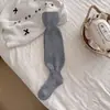 Meias longas até o joelho estilo balé série miu outono e inverno aquecedores de perna largos estilo perna de elefante meias quentes justas estilo academia jk