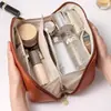 Bolsa Cosmética de PU para Mujer 2025 Nueva Portátil de Gran Capacidad Bolsa Portátil para Guardar Pinceles de Maquillaje Neceser de Viaje