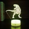 Direto da fábrica cross-border dinossauro série 3D noite luz toque controle remoto LED criativo presente de Natal 3D candeeiro de mesa