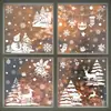 Decoraciones de Navidad, Alce, Copos de Nieve, Cascabeles, Pegatinas para Ventana, Montaje de Atmósfera Navideña, Trineo, Papá Noel, Pegatinas Electrostáticas para Vidrio