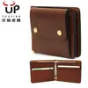Venta Caliente Transfronteriza Estilo Japonés Cartera para Hombre de Piel Genuina Gran Capacidad Múltiples Ranuras para Tarjetas Billetera Corta para Monedas para Mujer