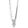 Collar de Oso Versátil S925 Cadena Clavicular para Mujer Colgante Plata Tailandesa Retro Lindo Simple y Elegante Popular Joyería Versátil