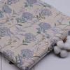 Hortensia Azul Tulipán Oro y Plata Jacquard de Seda Tela para Ropa Tela Hecha a Mano Ropa DIY Vestido Bolsa Tela de Flores