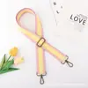 Nuevo Correa Ancha de 3.8cm Colorida Degradada Engrosada para Hombro Único Cruzada Larga Accesorios de Bolso para Mujer Correa Transfronteriza