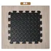 Esterilla de espuma EVA con patrón de hojas de árbol y costura cruzada, color negro y gris, 30 x 30 x 1,0 cm, para gimnasio, con absorción de impactos
