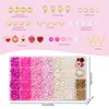 Cuentas sueltas europeas y americanas nuevas para el Día de San Valentín DIY, accesorios de cuentas estilo ins, componentes para pulseras, pulseras y collares hechos a mano