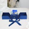 Caja de Joyería Caja de Almacenamiento Flor Eterna de Rosa Cubierta Acrílica Navidad Amazon Más Vendido Caja de Regalo para el Día de San Valentín