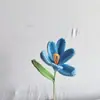 Buquê de Flores Abertas de Tulipa Crochê em Lã Acabado Dia do Professor Dia dos Namorados Presente Tulipa Tricotada Flor de Lã Tulipa