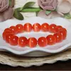 Pulseira de Pedra Olho de Gato Rosa, Pedra do Sol Rosa Flor de Pessegueiro, Pulseira de Cristal Olho de Gato Laranja-Vermelho, Presente de Aniversário para Meninas