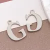 Colgantes de Acero Inoxidable con 26 Letras Mayúsculas Inglesas, Aretes, Colgantes Pequeños, Collares Hechos a Mano para DIY, Pulseras, Accesorios de Joyería