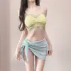 Biquíni Feminino Conjunto de Três Peças 2026 Novo Estilo Sexy Hot Girl Estilo Puro Desejo Emagrecedor Moda Praia