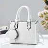 Nova Bolsa de Mão Fashion com Padrão de Crocodilo Bolsa de Mão de Grande Capacidade Bolsa de Ombro Único Simples e Versátil Bolsa de Mão Retrô para o Trabalho