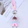Llavero de Personaje de Anime Electrochapado Niño Pequeño/Niña Pequeña Dibujo Animado Regalo para Amigo Colgante para Mochila