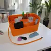 Bolsa interior de fieltro transfronteriza, bolsa de maquillaje de fieltro, bolsa de viaje para mamá con cremallera y múltiples compartimentos, bolsa de almacenamiento de cosméticos multifuncional