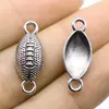10X25Mm 1.3g Plata Antigua Accesorios para Ropa Conector Colgante Conector de Fútbol
