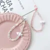 Estilo Nuevo de Verano Fresco y Dulce Cadena de Cristal de Nube para Teléfono Móvil Colgante para Funda de Teléfono Móvil Cordón Perezoso Llavero Anticaída