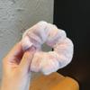 Outono e Inverno Faixa de Cabelo Plush Intestino de Porco Celebridade da Internet Novo Versátil Faixa de Cabelo de Pele Elástico Amarrador de Cabelo Feminino Conjunto de Couro Acessório de Cabeça