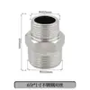 Adaptador Roscado de Acero Inoxidable Reductor Doble Rosca Macho Extensión Directa de 1/4 de Pulgada a 3/8 de Pulgada, 1/2 Pulgada, 3/4 de Pulgada a 1 Pulgada Accesorios para Tuberías de Agua