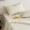 Sábana de muselina de algodón puro de doble capa estilo Ins, pieza única, juego de tres piezas de funda de edredón de muselina 100% algodón engrosado, adecuado para dormitorios y todas las estaciones