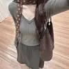 Hermosa y Hermosa Falda para Mujer 2025 Nueva Falda de Punto Otoño e Invierno Aspecto Adelgazante Cubre Vientre Falda Larga de Corte A