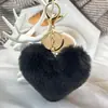 Chaveiro de Pelúcia Coração de Pêssego Mais Vendido Chaveiro Bola de Pelo Amor Pingente para Bolsas Femininas Enfeites de Carro Atacado