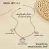 Collar Fino de Acero Inoxidable Transfronterizo con Elementos de Estrella, Luna, Corazón, Flor y Ala, Cadena para Clavícula Versátil de Múltiples Capas al por Mayor