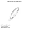 Anillo Abierto Apilable de Moda Simple de Hada para Mujer, Conjunto de Anillos Exquisitos, Serie de Flores Agrupadas de Plata de Ley S925 Original, Anillo de Diamante